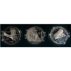 1994 VETERANS PROOF 3-COIN SET