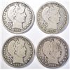 Image 1 : 4-BARBER HALF DOLLARS G/VG