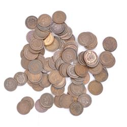 100-MIXED DATE CIRC INDIAN HEAD CENTS