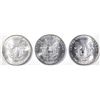 Image 2 : 3-BU 1992 AMERICAN SILVER EAGLES