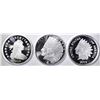 Image 1 : 3-DIFFERENT ONE OUNCE .999 SILVER ROUNDS