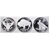 Image 2 : 3-DIFFERENT ONE OUNCE .999 SILVER ROUNDS
