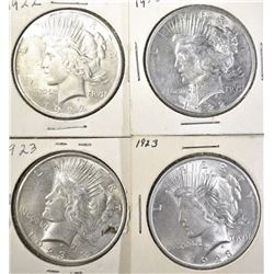 2-1922 & 2-23 CH BU PEACE DOLLARS