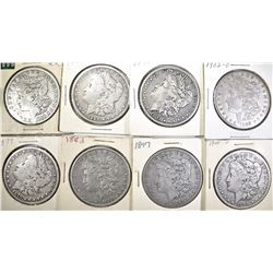 8-AVE CIRC MORGAN DOLLARS: