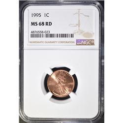 1995 LINCOLN CENT, NGC MS-68 RED