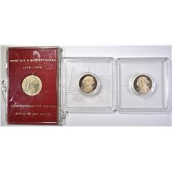 3 BICENTENNIAL GOLD COINS