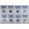 Image 1 : 8 JEFFERSON NICKELS PCGS PR-69 DCAM