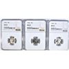 Image 1 : 1943, 1944, 1945 MERCURY DIMES NGC