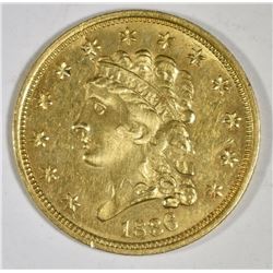 1836 CLASSIC HEAD 2 1/2 DOLLAR GOLD AU/BU