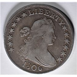 1806 DRAPED BUST HALF DOLLAR  XF
