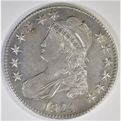 1824 CAPPED BUST HALF DOLLAR  CH BU