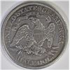 Image 2 : 1872-CC SEATED HALF DOLLAR  XF