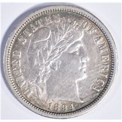 1894 O BARBER DIME  AU  KEY DATE