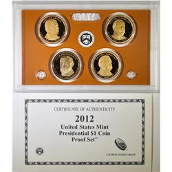 2012 U.S. PRESIDENTIAL PROOF SET BOX/COA