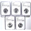 Image 1 : ( 5 ) 1964 WASHINGTON QTR NGC MS65