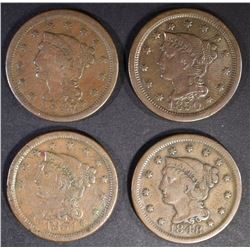 LOT OF 4-LARGE CENTS: