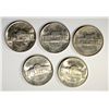 Image 2 : 5-BU 1944-D JEFFERSON SILVER “WAR” NICKELS