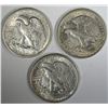 Image 2 : 3-CH BU 1944-S WALKING LIBERTY HALVES