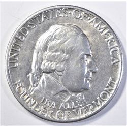 1927 VERMONT COMMEM HALF DOLLAR, CH BU+