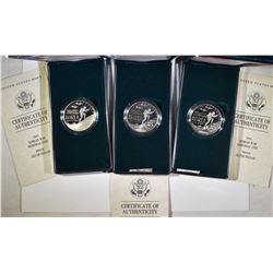 3-1991 PROOF KOREAN WAR COMMEM SILVER DOLLARS
