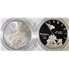 Image 2 : 2005 MARINES PROOF & UNC COMMMEM SILVER DOLLARS
