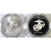 Image 3 : 2005 MARINES PROOF & UNC COMMMEM SILVER DOLLARS