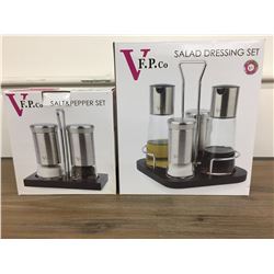 Salad Dressing Set + Salt and Pepper Shaker set