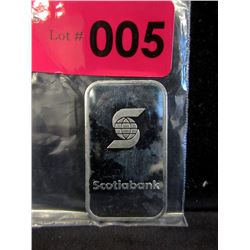 1 Oz. .999 Fine Silver 2 Sided Investor Bar