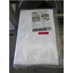 New Heavy Duty 12  x 16 Foot White Tarp