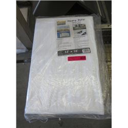 New Heavy Duty 12  x 16 Foot White Tarp