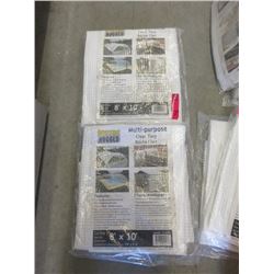 2 New Multi Purpose 8 x 10 Foot Clear Tarps