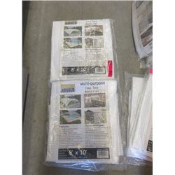 2 New Multi Purpose 8 x 10 Foot Clear Tarps