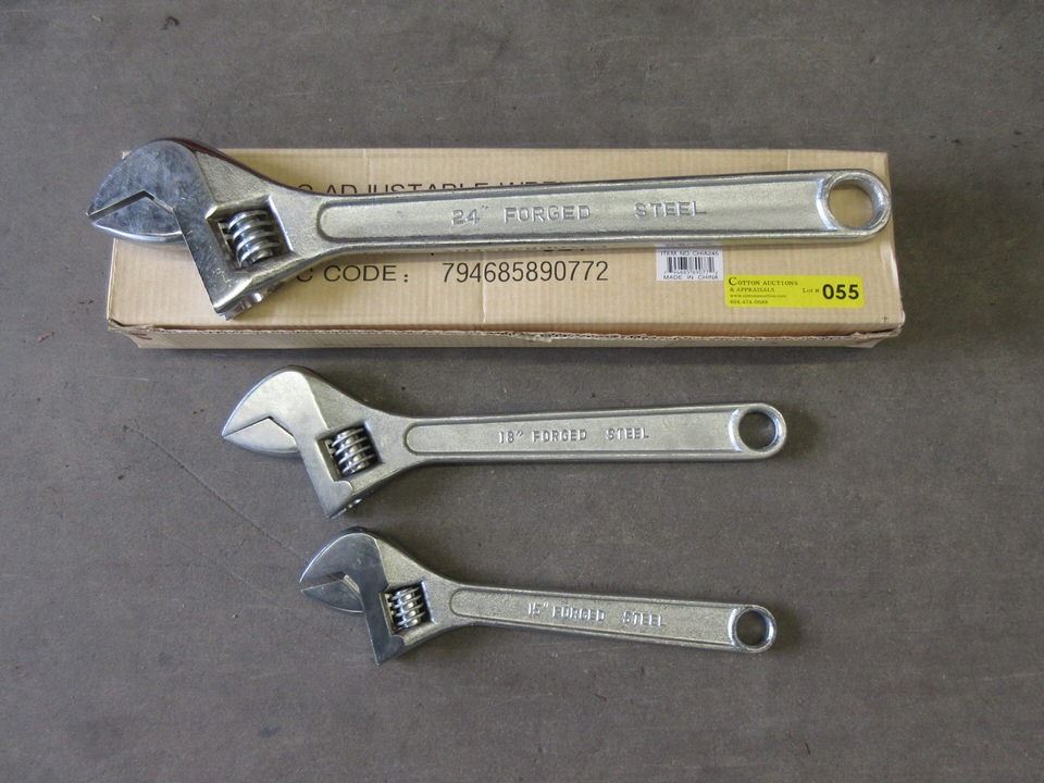 New 3 Piece Adjustable Wrench Sets