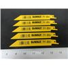 Image 1 : 5 New DeWalt Recip/Sawzall Blades Bi-Metal 6 inch DW4811