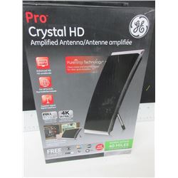 New GE Crystal HD Amplified Antenna full HD 1080p 4K Ultra HD / get free
