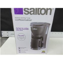New Salton 1 cup Coffee Maker includes ceramic mug & permanent filter