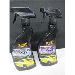 2 New Meguires Ultimate Quik Wax 450ml each