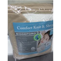 New Twin Heated Blanket comfort knit & Sherpa / 10 heat settings machine wash