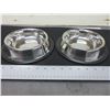 Image 1 : 2 New Stainless Pet Bowls with non skid bottom for small - Med pets