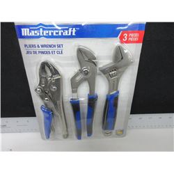 New Mastercraft 3 piece Pliers & Wrench set