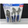 Image 1 : New Mastercraft 3 piece Pliers & Wrench set