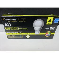 New 4 pack LED 60 watt replacement / Dimmable last 18 years save on your bill