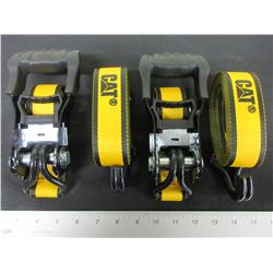 New set of 2 CAT Ratchet Straps 1 1/2 x 16ft 3000lb break strength