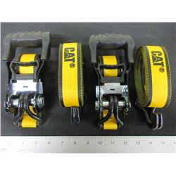 New set of 2 CAT Ratchet Straps 1 1/2 x 16ft 3000lb break strength