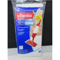 New 10 pack of Vileda ProMist mop Refills / washable