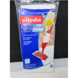 New 10 pack of Vileda ProMist mop Refills / washable