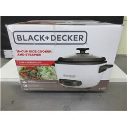 New Black & Decker 16 cup Rice Cooker and Steamer/ cooks rice & steams