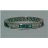 Image 2 : Platinum emerald and diamond band comprised of fif