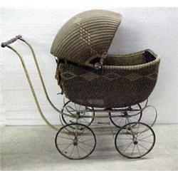 heywood wakefield wicker baby carriage