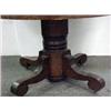 Image 2 : Round oak dining table with pedestal base and C-sc